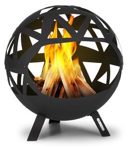 Blumfeldt Colima, focar, Ø 66 cm, sferic, cu grătar pentru cărbuni și scrumieră, formă geometrică