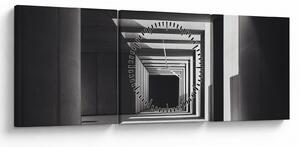 Tablou - Tunel Pătrat (cu ceas) (90x30 cm)