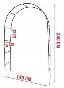 Pergola gradina, simpla, arcada flori 140 x 38 x 240 cm