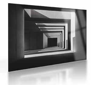 Tablou pe sticlă - Tunel Pătrat (70x50 cm)
