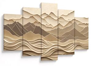 Tablou - Linii Montane 3D (150x105 cm)