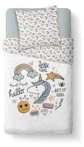 Lenjerie de pat pentru fete KOOL, 140 x 200 cm, reversibila