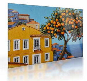 Tablou pe sticlă - Portocal (70x50 cm)
