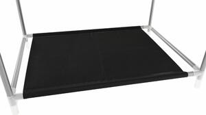 KONDELA Raft multifuncţional pentru dulap, argintiu / negru, CODY