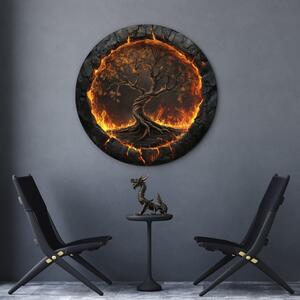 DUBLEZ | Copacul vieții din lemn pentru perete - Volcanic | Imprimare UV premium