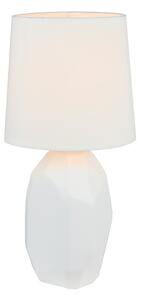 KONDELA Lampă ceramică de masă, alb, QENNY TYP 1 AT15556