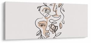 Tablou - Line art facials (120x50 cm)