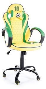 Scaun ergonomic BRAZIL, galben/verde, 62X50X109/119