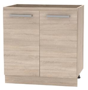 KONDELA Cabinet inferior 80 2 DV, stejar sonoma, NOVA PLUS NOPL-060-0S