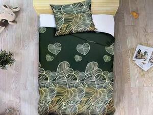 Lenjerie de pat din microfibra Culoare verde inchis, COMINO