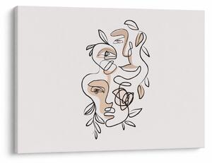 Tablou - Line art facials (70x50 cm)