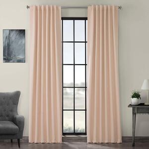 Draperie din catifea cu rejansa transparenta cu ate pentru galerie, Madison, 150x210 cm, densitate 700 g ml, Misty rose, 1 buc