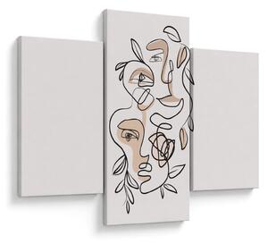 Tablou - Line art facials (90x60 cm)