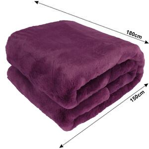 KONDELA Pătură de blană, violet, 150x180, RABITA NEW TYP 6