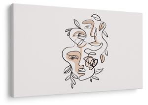 Tablou - Line art facials (90x60 cm)
