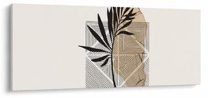 Tablou - Abstracție cu frunze tropicale N⁰1 (120x50 cm)
