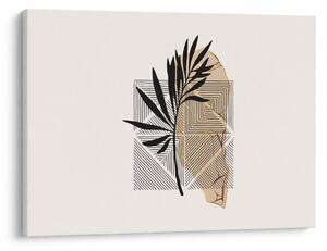 Tablou - Abstracție cu frunze tropicale N⁰1 (70x50 cm)
