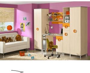 Dulap pentru copii , DTD, în culoare portocalie, EMO N1