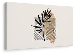 Tablou - Abstracție cu frunze tropicale N⁰1 (90x60 cm)