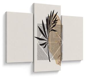 Tablou - Abstracție cu frunze tropicale N⁰1 (90x60 cm)