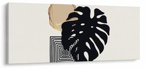 Tablou - Abstracție cu frunze tropicale N⁰2 (120x50 cm)
