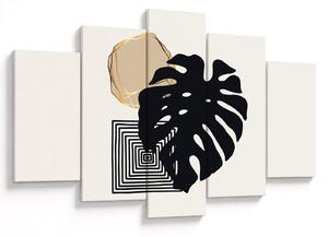 Tablou - Abstracție cu frunze tropicale N⁰2 (150x105 cm)
