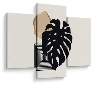 Tablou - Abstracție cu frunze tropicale N⁰2 (90x60 cm)