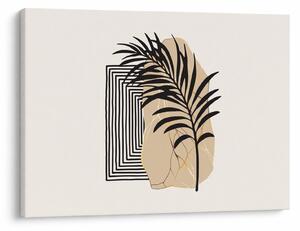 Tablou - Abstracție cu frunze tropicale N⁰3 (70x50 cm)