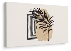 Tablou - Abstracție cu frunze tropicale N⁰3 (90x60 cm)