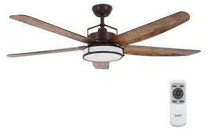 Ventilator LED de tavan Lucci Air 213175 LOUISVILLE 1xGX53/58W/230V maro + telecomandă