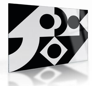 Tablou pe sticlă - Abstracție geometrică N⁰1 (70x50 cm)