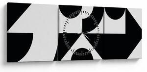 Tablou - Abstracție geometrică N⁰1 (cu ceas) (90x30 cm)