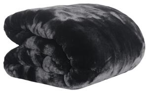 Pătură de blană, neagră, 150x170, RABITA TIPUL 1