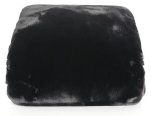 KONDELA Pătură de blană, neagră, 150x170, RABITA TIPUL 1
