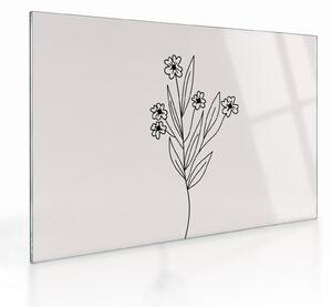 Tablou pe sticlă - Floare de pajiște N⁰1 (70x50 cm)