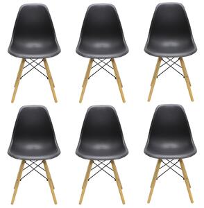 Set 6 Scaune Maya Negru