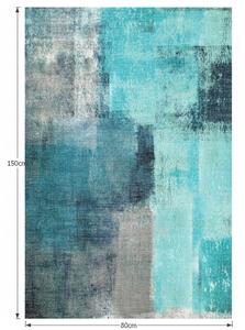 KONDELA Covor 80x150 cm, albastru/gri, ESMARINA TYP 2
