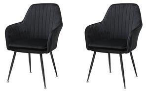 Set 2 Scaune Coral Negru