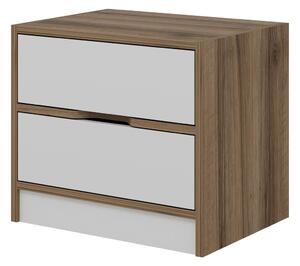 Măsuță de noptieră Elina Walnut White