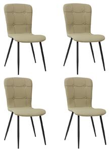 Set 4 Scaun Piele Ecologică Luca Crem