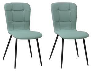 Set 2 Scaun Piele Ecologică Luca Verde Fistic