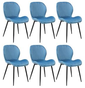 Set 6 Scaune Opal Blue
