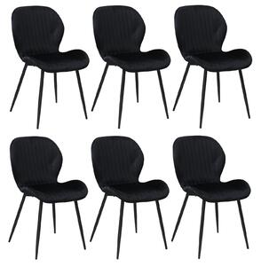 Set 6 Scaune Opal Negru
