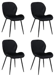 Set 4 Scaune Opal Negru