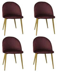 Set 4 Scaune Bella Bordo Picior Maro