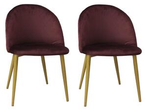 Set 2 Scaune Bella Bordo Picior Maro