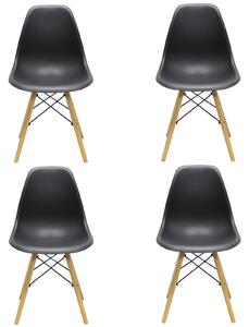 Set 4 Scaune Maya Negru