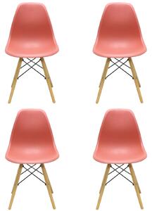 Set 4 Scaune Maya Rosu