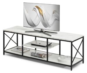 Z0ND0 Masă TV/Dulap Jukky Stol Rtv (marmură albă + negru). 1111724