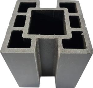 Stâlp WPC 2 caneluri opuse 90x90x2000 mm maro